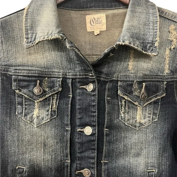 Cello Denimwear Denim Jacket Size M Women NWOT - Picture 3 of 10